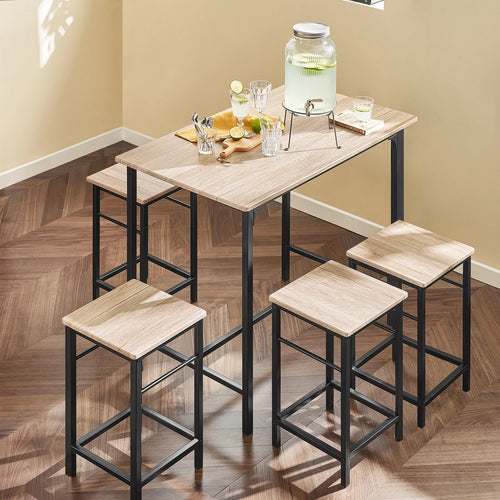 Bistro Bartafel Set 5-Delig met 4 Stoelen - Eetgroep