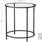 Ronde Glazen Bijzettafel Ø50 cm - Gehard Glas