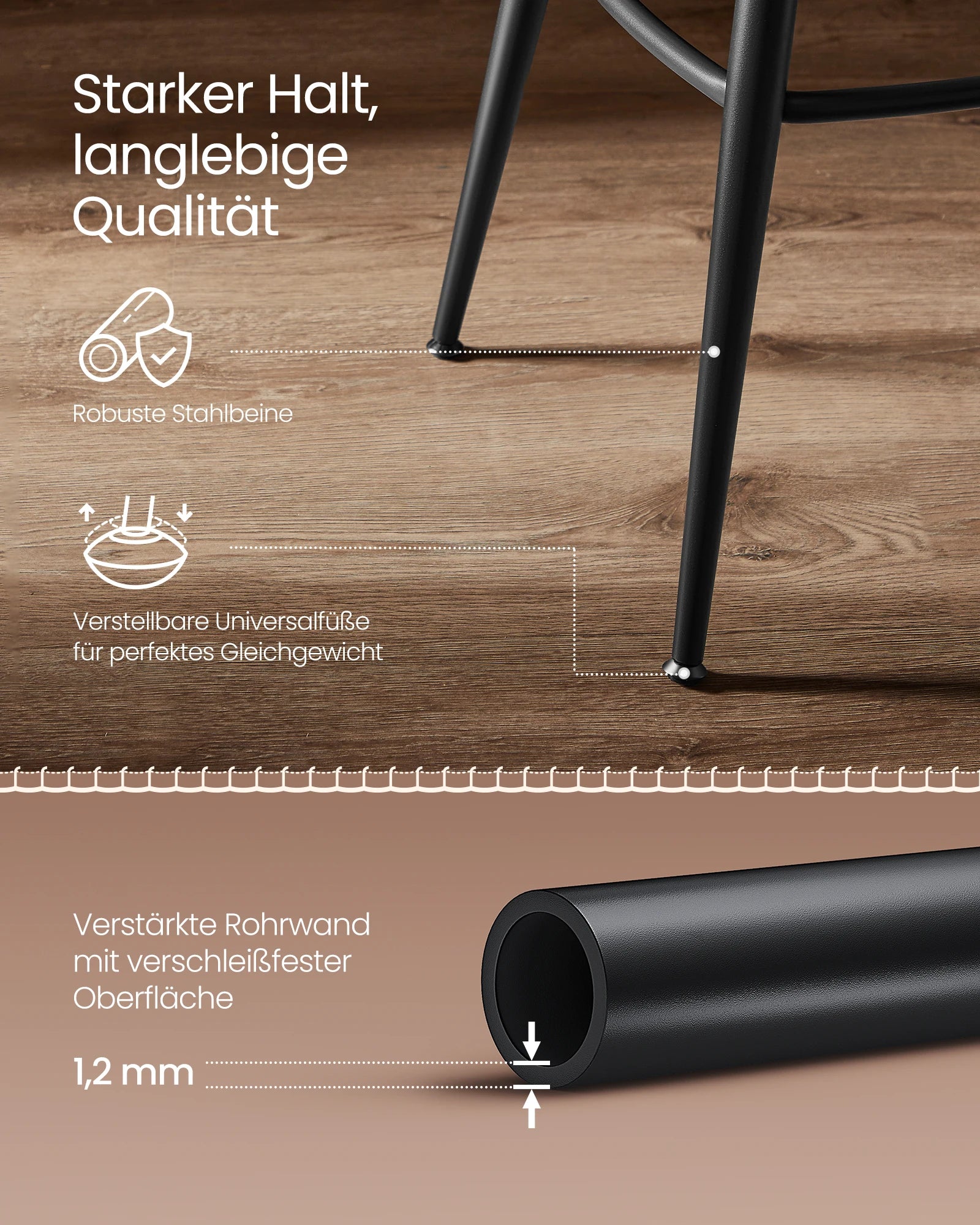 Draaibare Barkruk Set van 2 - Bruin Kunstleer Rugleuning