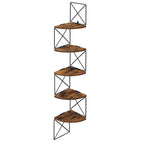 Hoek Wandplank 5-Lagen Zigzag Design - Boekenplank