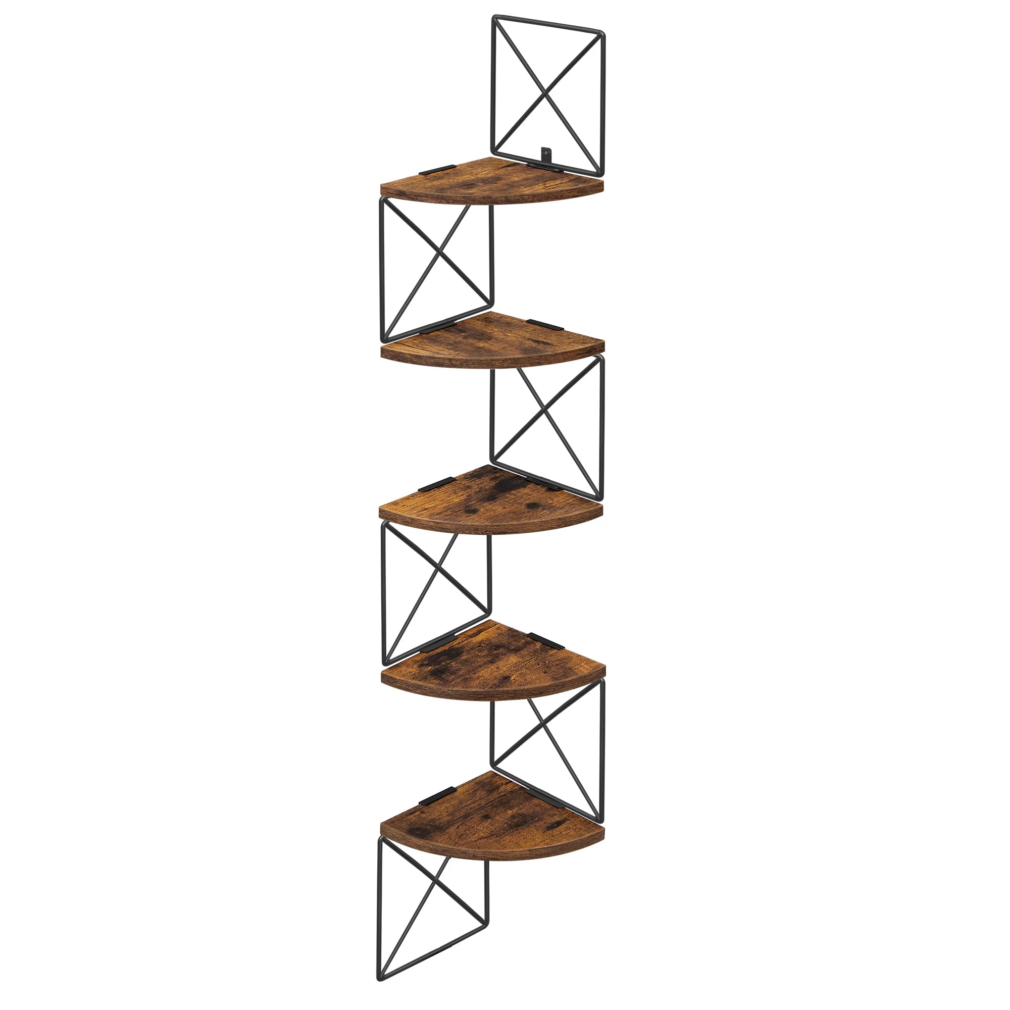Hoek Wandplank 5-Lagen Zigzag Design - Boekenplank