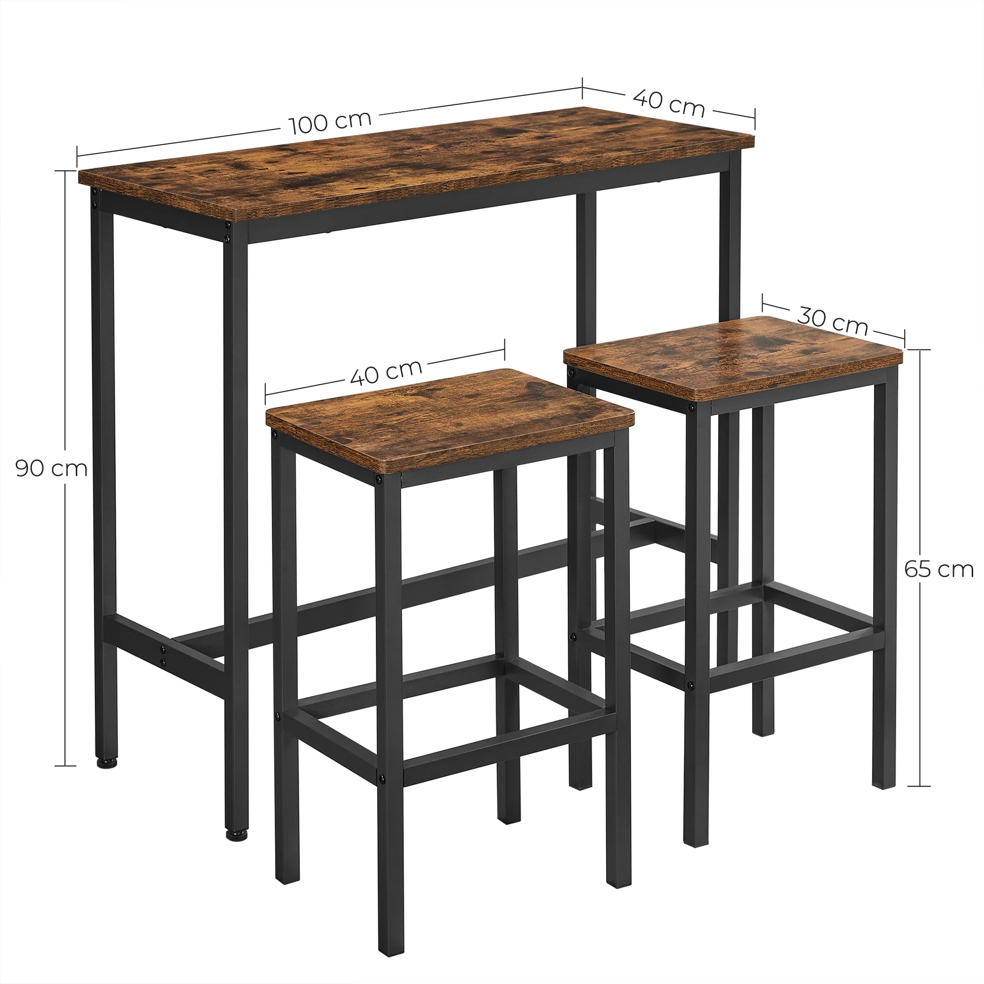 Barkruk En Bartafel Set - Industrieel