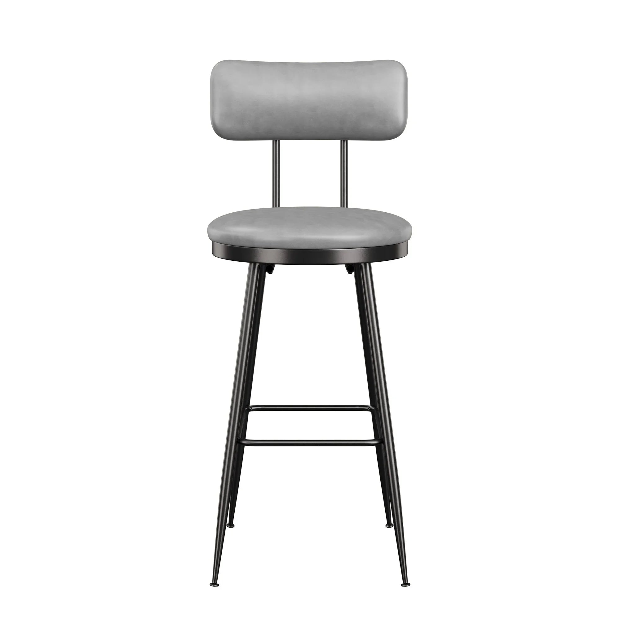 360° Draaibare Barkruk Set Van 2 - Rugleuning - Faux Leather