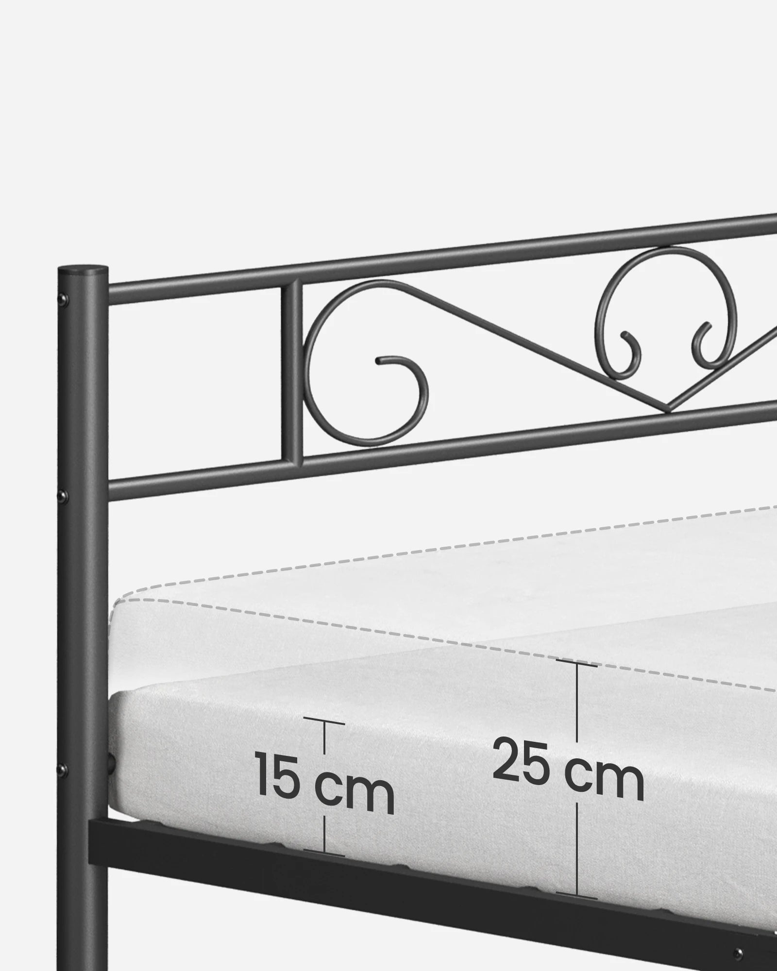 Enkel Metalen Bedframe 90x200 Cm