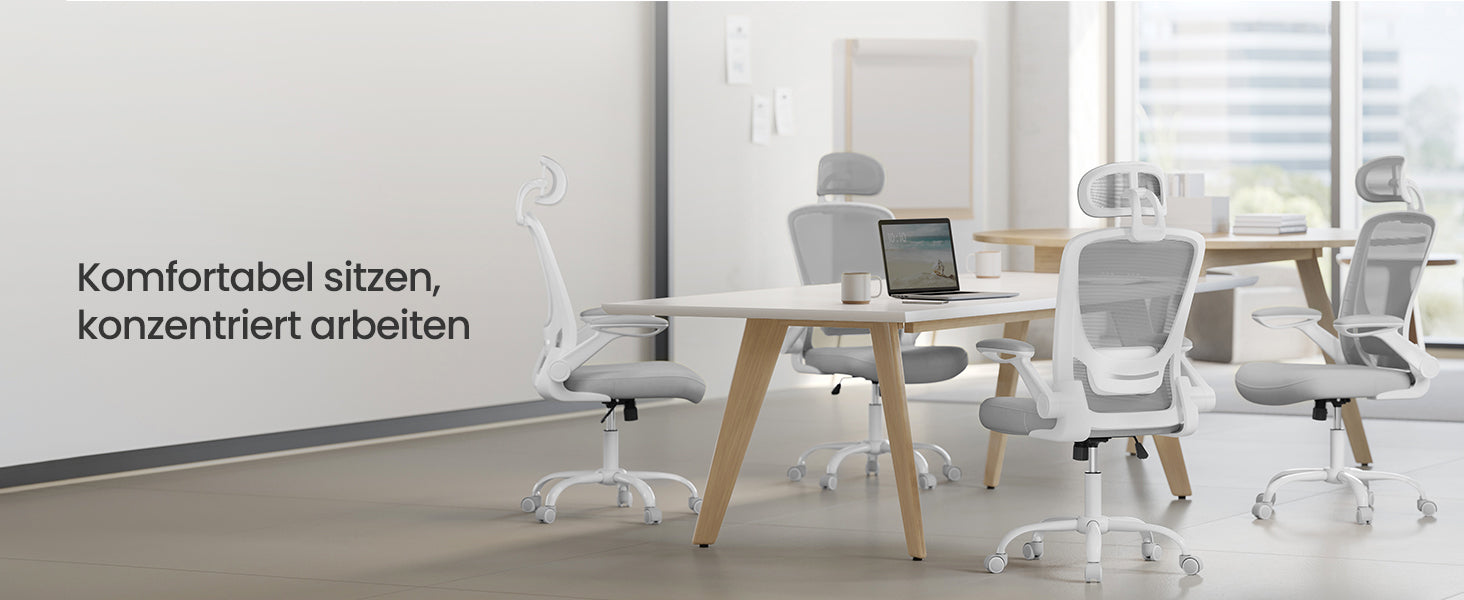 Ergonomische Bureaustoel met Hoofdsteun en Mesh Rug