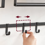 Wandkapstok met Plank en Haken 66–80 cm