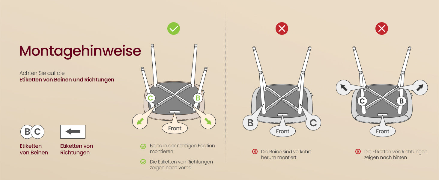 Eetkamerstoelen Set van 2 - Crème Wit Metalen Poten