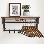 Wandkapstok met Plank en Haken 66–80 cm